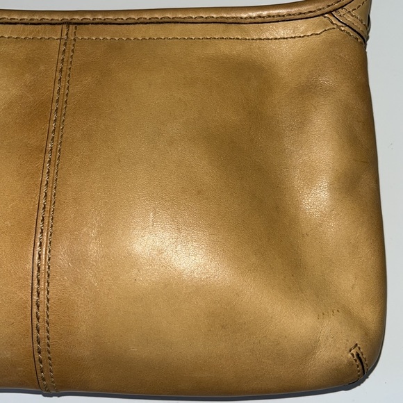 Vintage Coach Cowhide Leather Bleeker Tattersall Hobo Bag Blonde/Tan - Picture 13 of 16